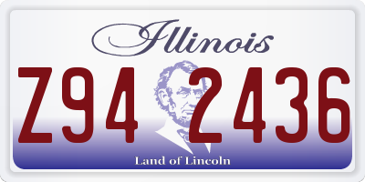IL license plate Z942436