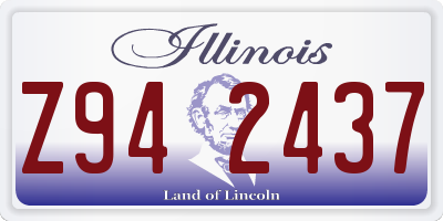IL license plate Z942437
