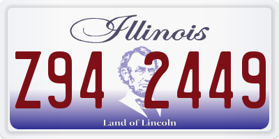 IL license plate Z942449