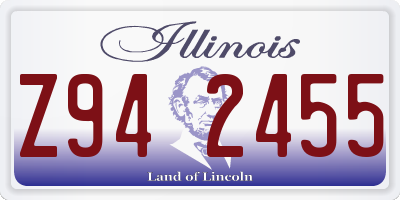IL license plate Z942455