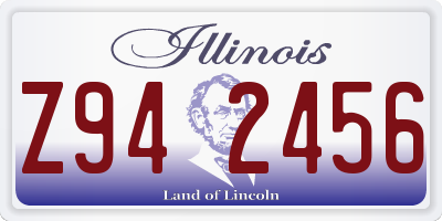 IL license plate Z942456