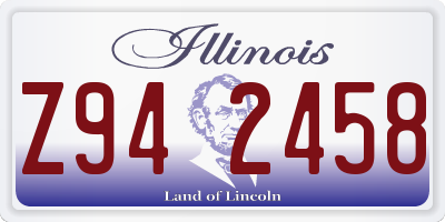 IL license plate Z942458