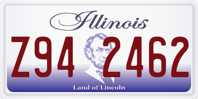 IL license plate Z942462