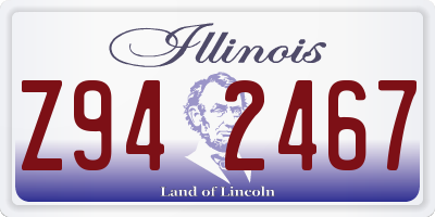 IL license plate Z942467