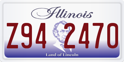 IL license plate Z942470