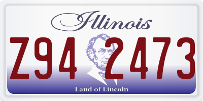 IL license plate Z942473