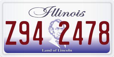 IL license plate Z942478