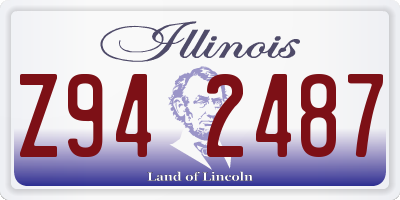 IL license plate Z942487