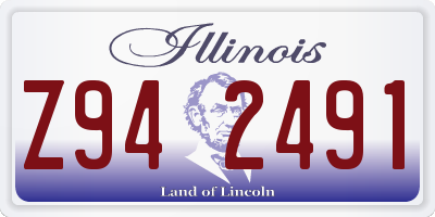 IL license plate Z942491