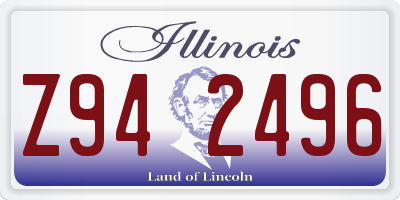 IL license plate Z942496