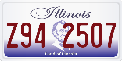 IL license plate Z942507