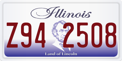 IL license plate Z942508