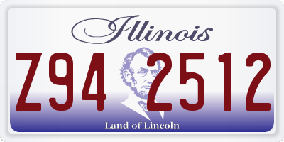 IL license plate Z942512
