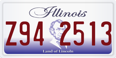 IL license plate Z942513