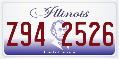 IL license plate Z942526