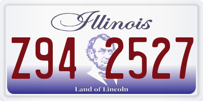 IL license plate Z942527