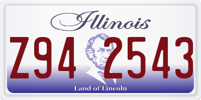 IL license plate Z942543