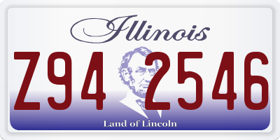 IL license plate Z942546