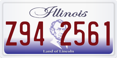 IL license plate Z942561