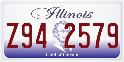 IL license plate Z942579