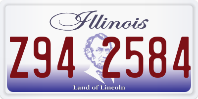 IL license plate Z942584