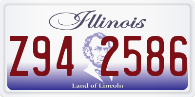 IL license plate Z942586