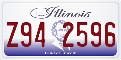IL license plate Z942596