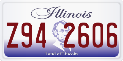 IL license plate Z942606