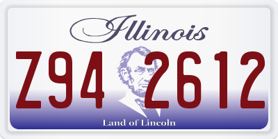 IL license plate Z942612