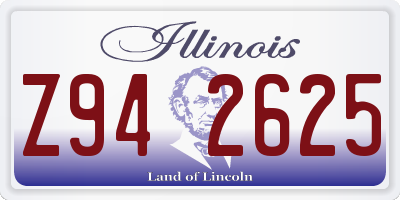 IL license plate Z942625
