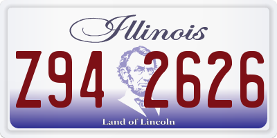 IL license plate Z942626