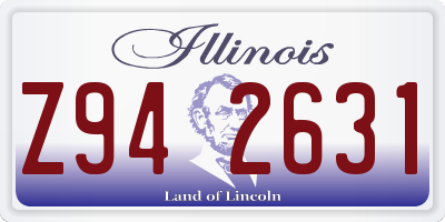 IL license plate Z942631