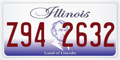 IL license plate Z942632