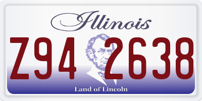 IL license plate Z942638
