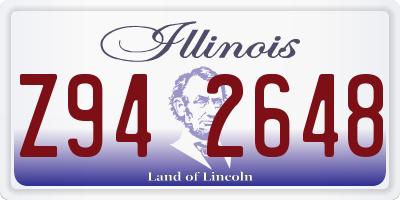 IL license plate Z942648