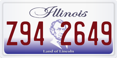 IL license plate Z942649