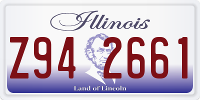 IL license plate Z942661