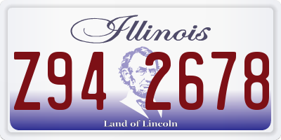 IL license plate Z942678