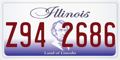 IL license plate Z942686