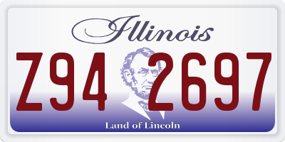 IL license plate Z942697