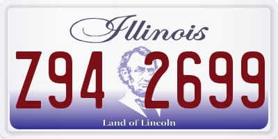 IL license plate Z942699