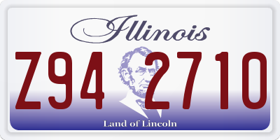 IL license plate Z942710