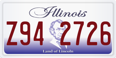 IL license plate Z942726