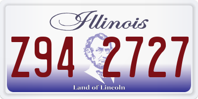 IL license plate Z942727