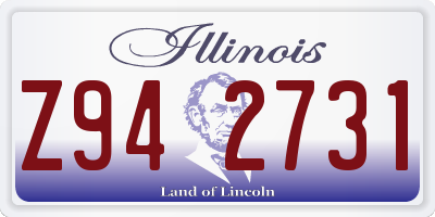 IL license plate Z942731