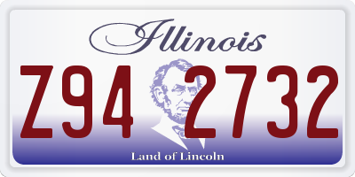 IL license plate Z942732