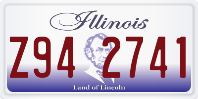 IL license plate Z942741