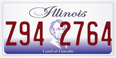 IL license plate Z942764