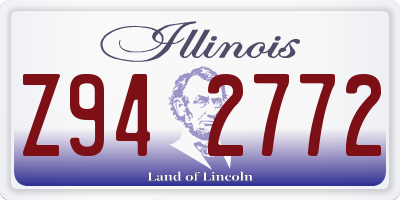 IL license plate Z942772