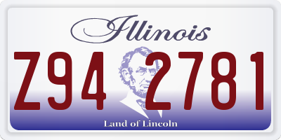 IL license plate Z942781